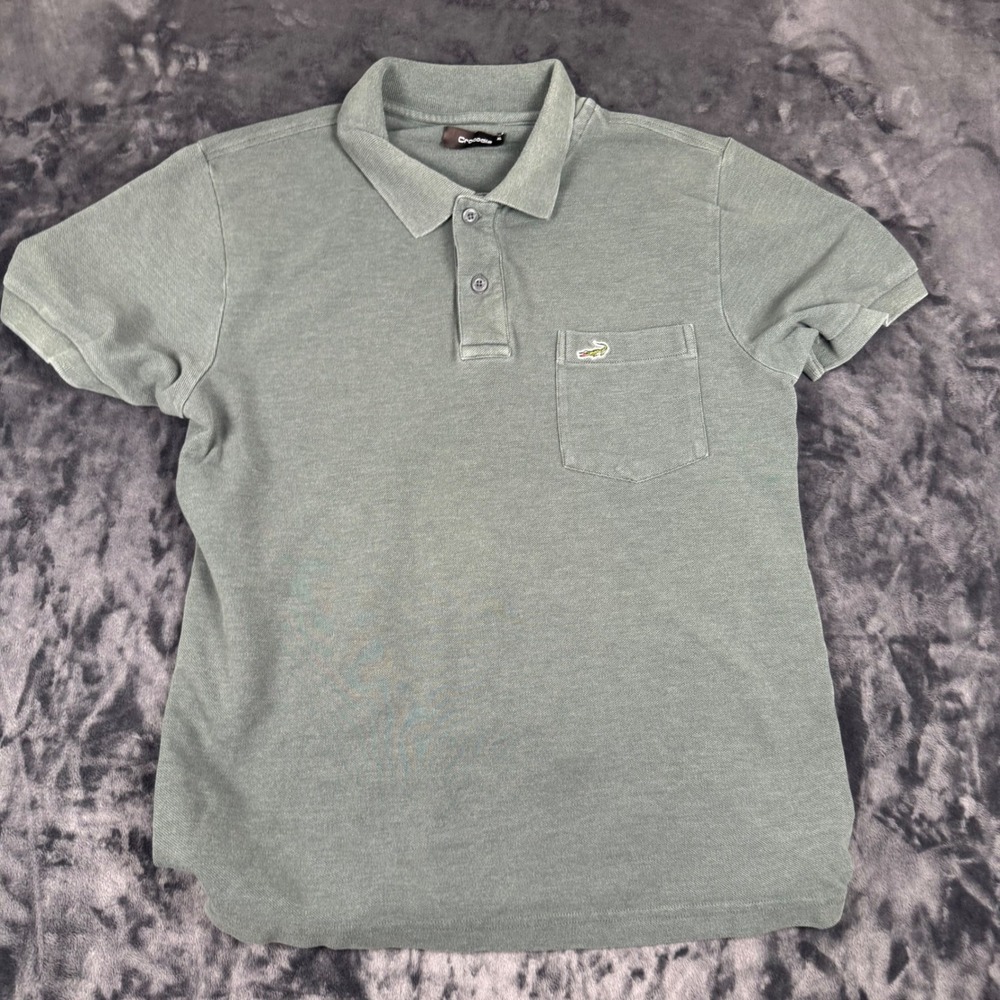 Crocodile Polo Shirt Mens XL Sage Green Short Sleeve Pocket Logo 3755